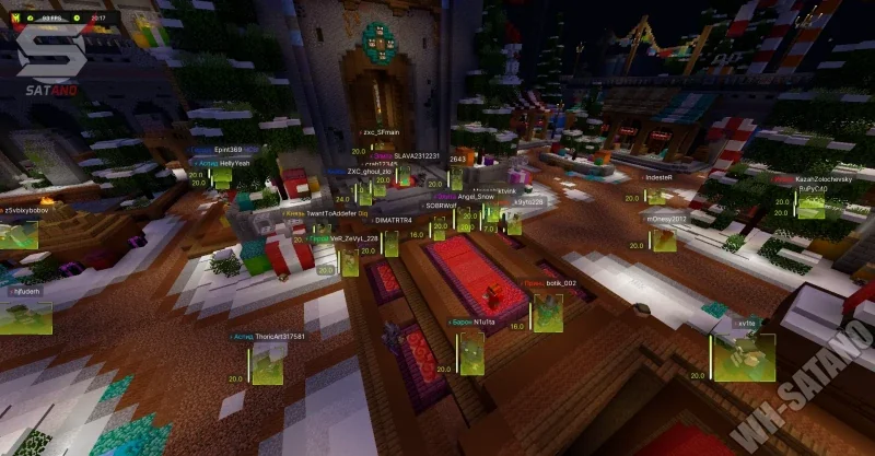 Aimbot TargetLock ring during Minecraft PvP